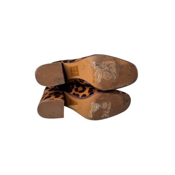 Madewell the amalia zip boots in leopard calf hair print size 5 - Picture 8 of 14
